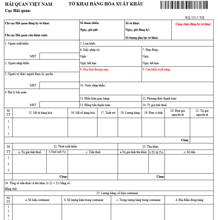 Definition and the legal value of the customs declaration 1 1